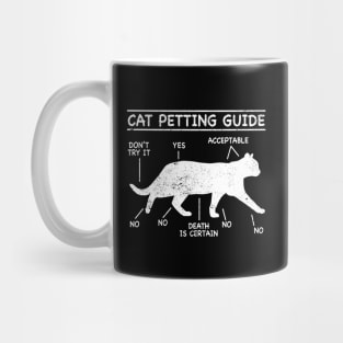 Cat Petting Guide Kitten Lover Funny Feline Pet Owner Mug